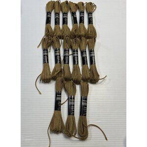 15 Skeins Needloft Plastic Canvas Craft Cord #28 Orange & Black - NEW